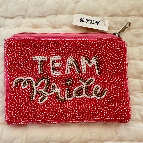 NWT Beaded “Team Bride” Change Purse - Picture 2 of 5